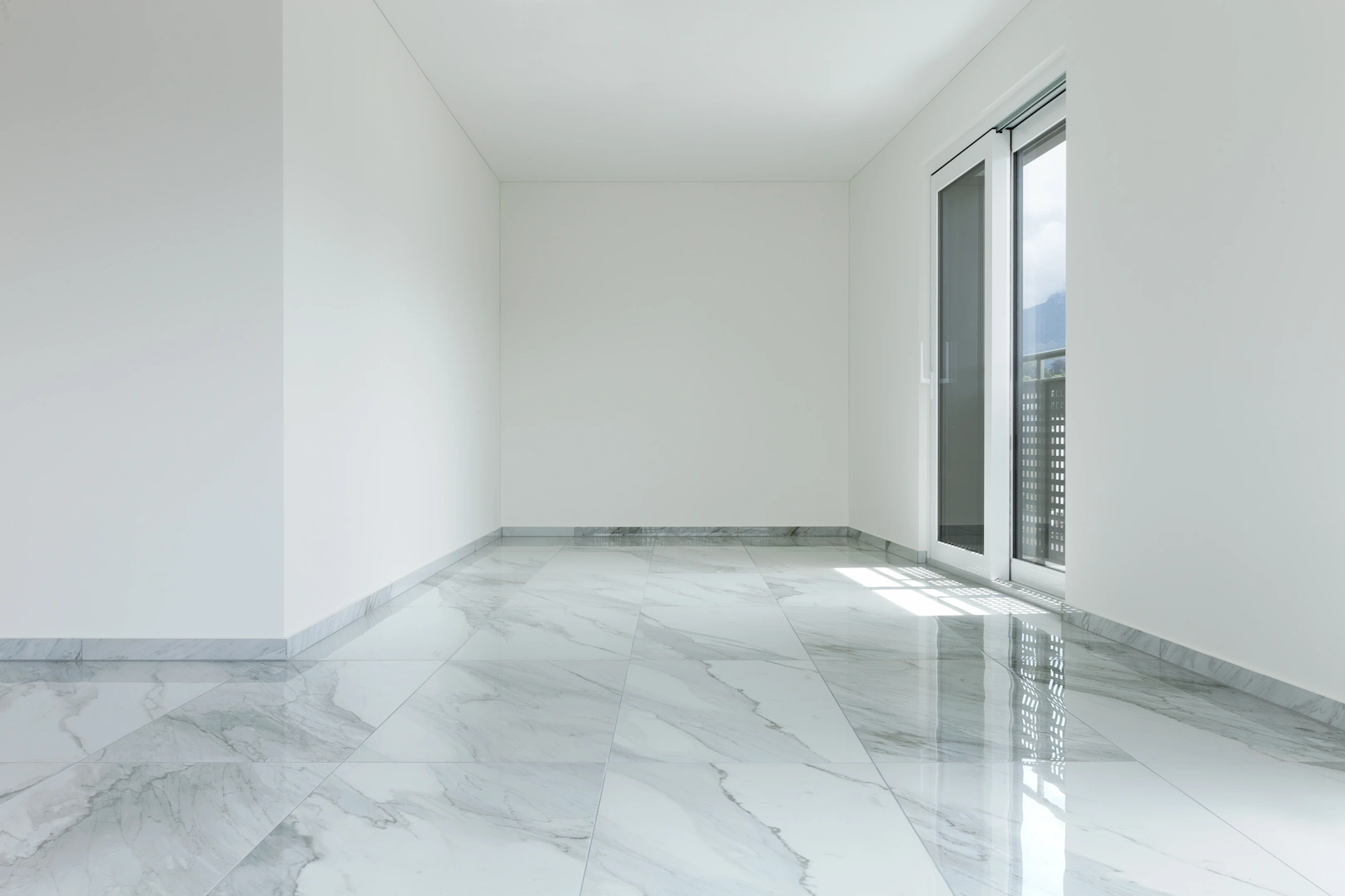 Marble tile flooring installation