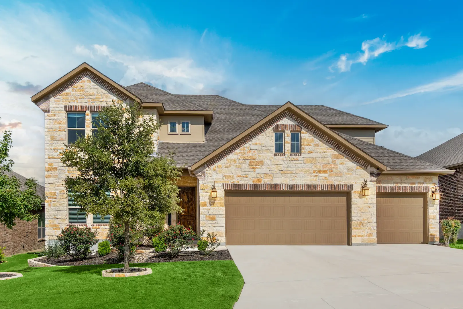 Beautiful stone exterior home renovation